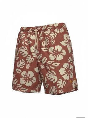 Quiksilver Waterman Floral Board Shorts Salmon White Tropical Mens size Med Surf